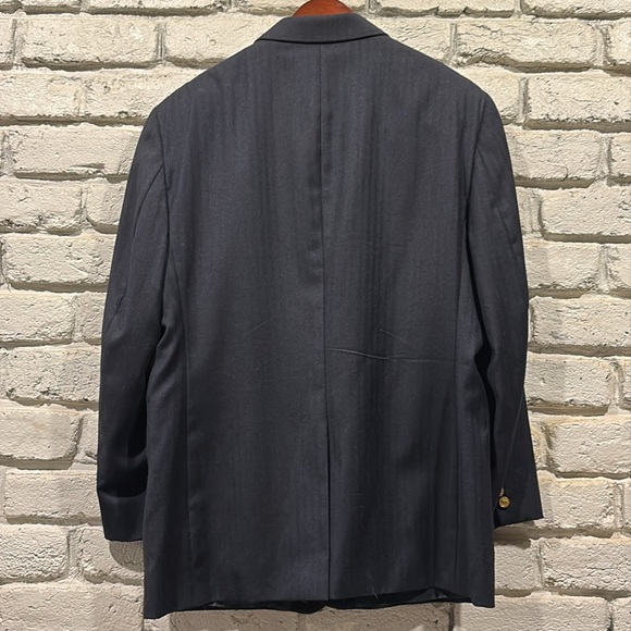 Men’s Vintage JoS A BANK, Sport Coat, Navy Striped, Size 46 Reg - Picture 6 of 11